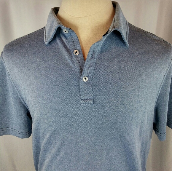 Nat Nast Polo Medium Blue Polyester/Rayon Blend - Picture 2 of 4
